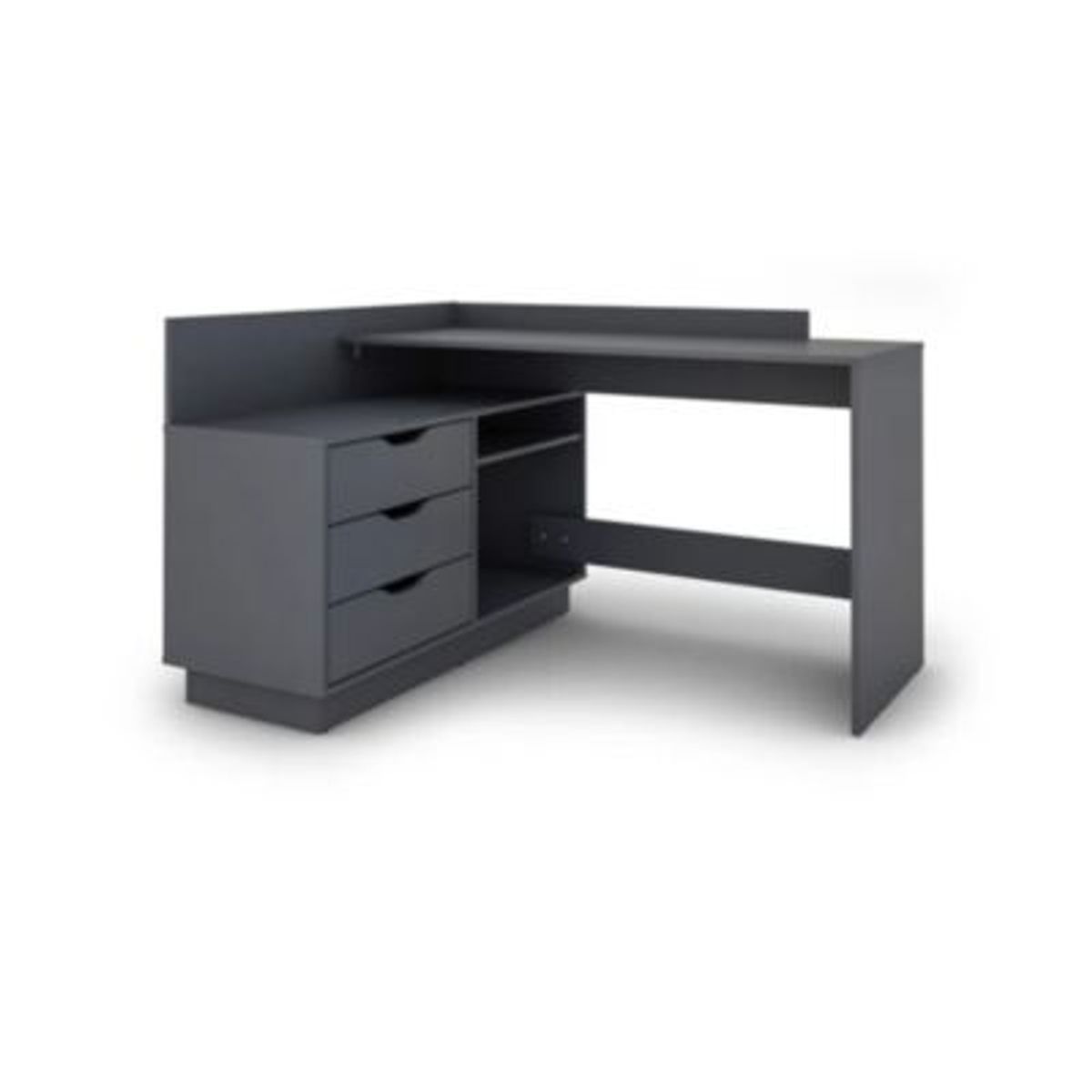 GENERICO - Escritorio en L Moderno Bisasam Negro R&R MUEBLES