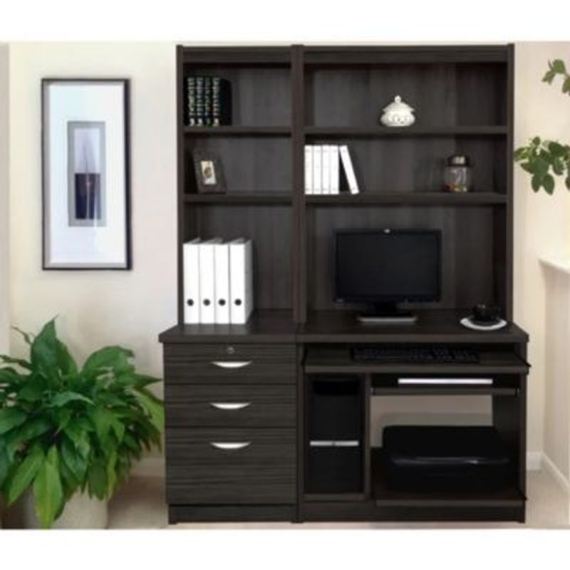 GENERICO - Escritorio Estante Moderno Rokuta Negro R&R MUEBLES