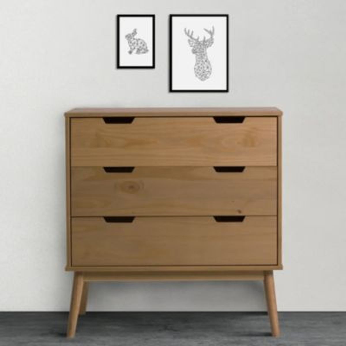 GENERICO - Comoda Moderna Kaname 3 Cajones R&R MUEBLES