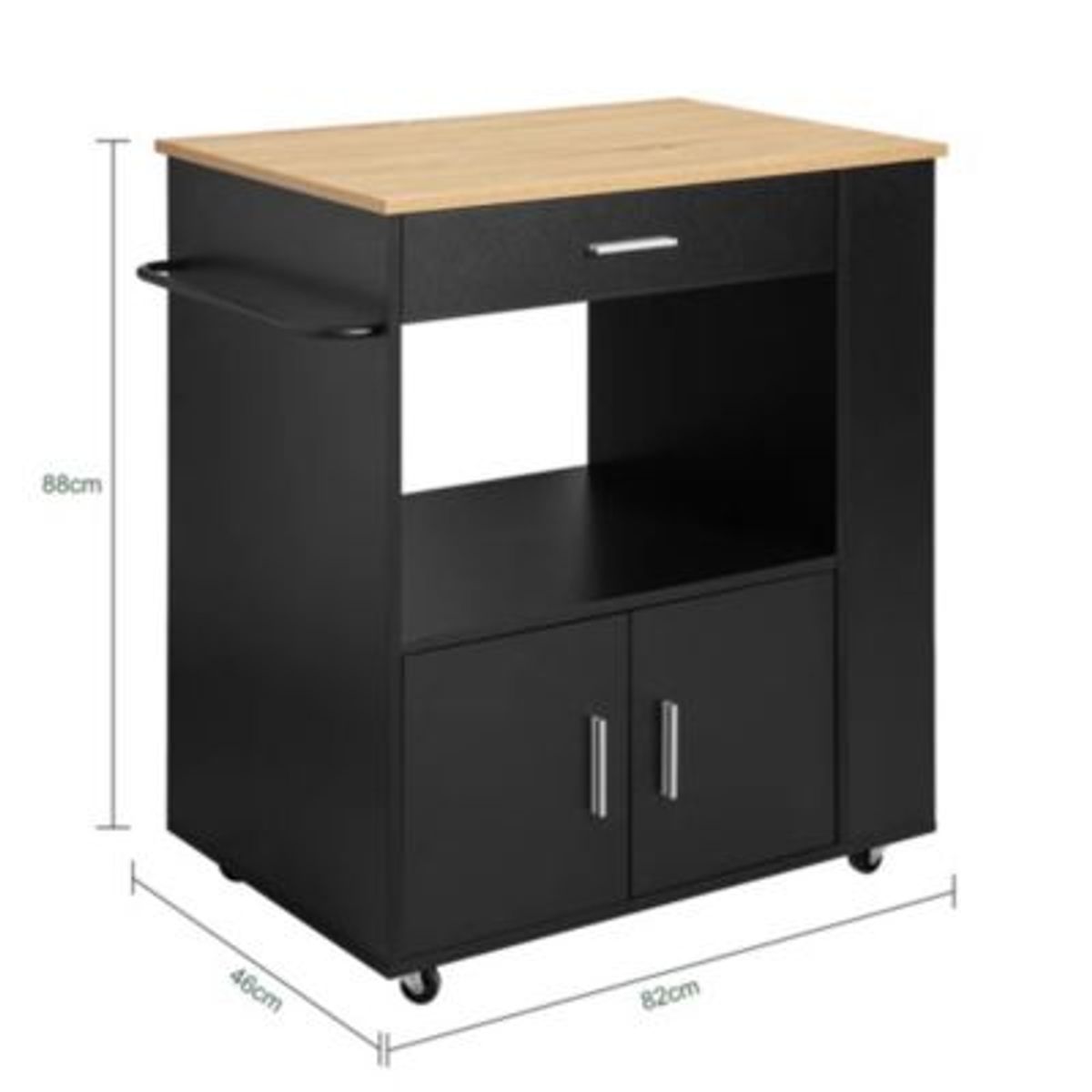 GENERICO - Mueble de Cocina Sultur Negro R&R MUEBLES