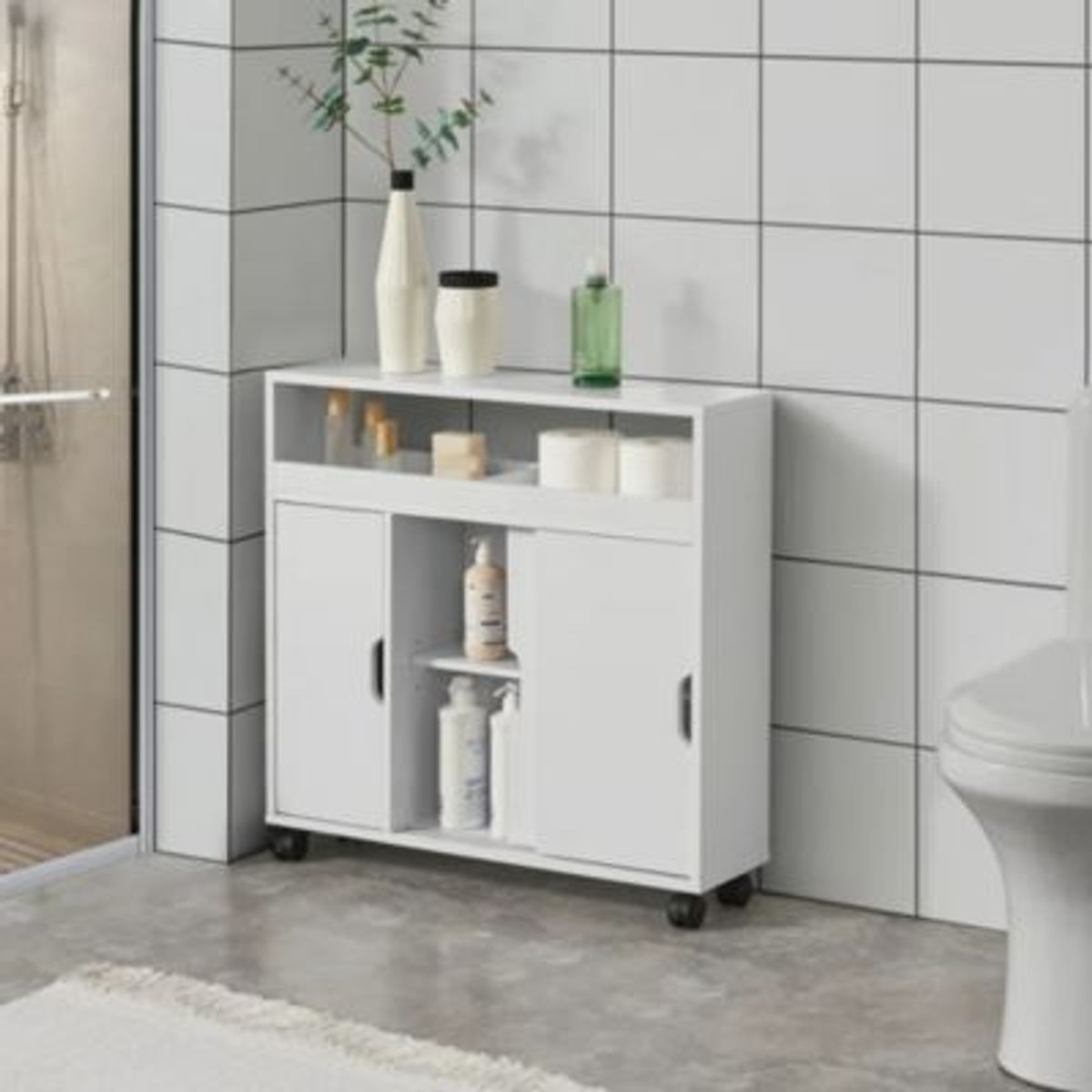 GENERICO - Mueble de Baño Organizador Moderno Kozume Blanco R&R MUEBLES