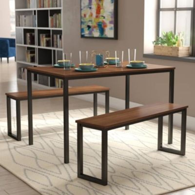 GENERICO - Juego de Comedor Moderno Nakao Marron R&R MUEBLES