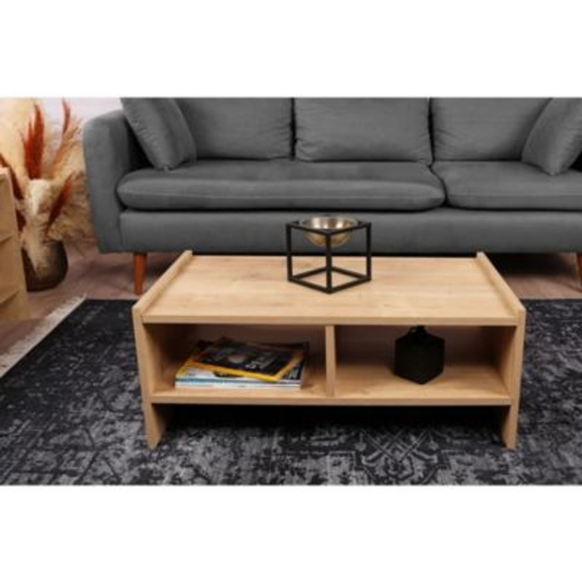 GENERICO - Mesa de Centro Moderno Husk Marron R&R MUEBLES