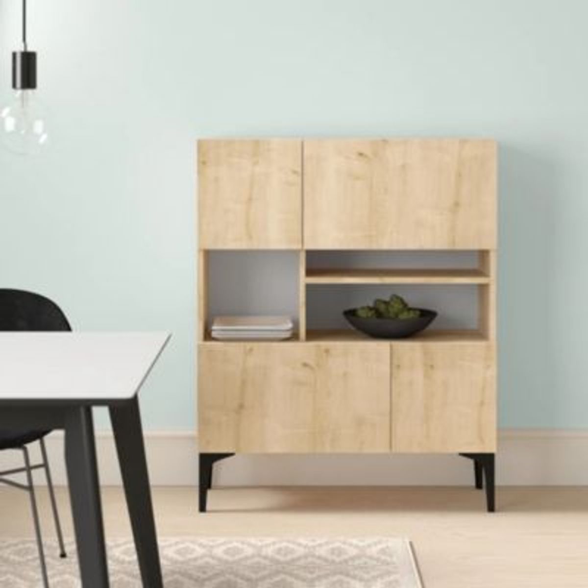 R&R MUEBLES - Aparador Moderno Isaak Marron R&R MUEBLES