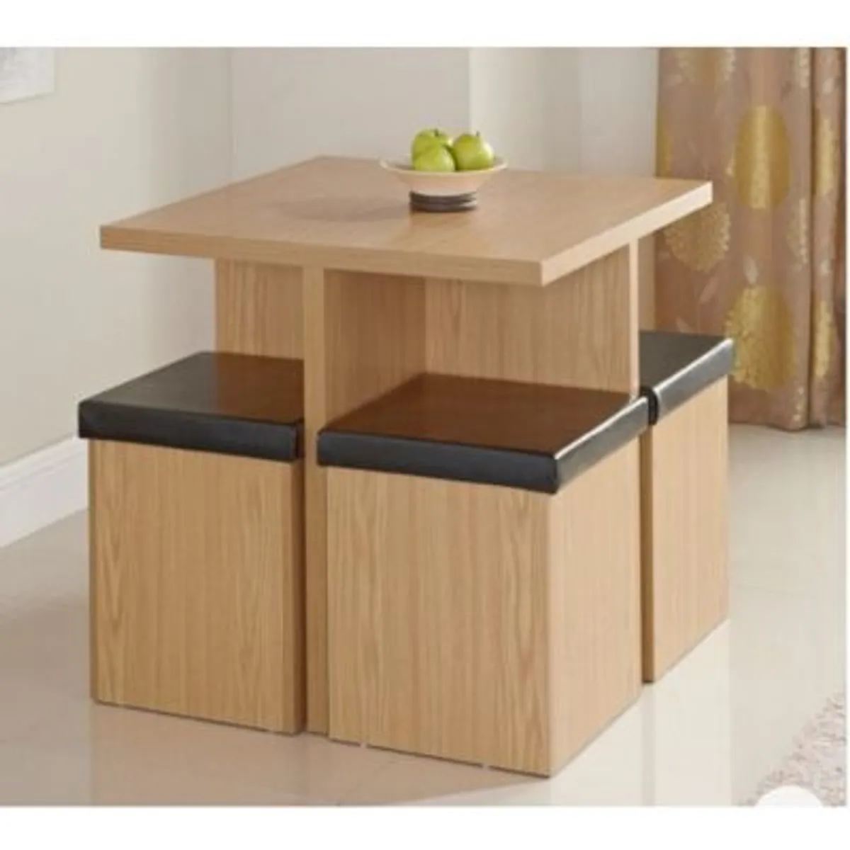 GENERICO - Juego de Comedor con 4 Bancos Moderno Kamille Haya R&R MUEBLES