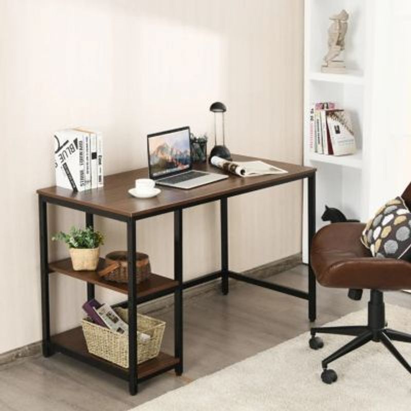 GENERICO - Escritorio Moderno con Estantes Luna Marrón R&R MUEBLES