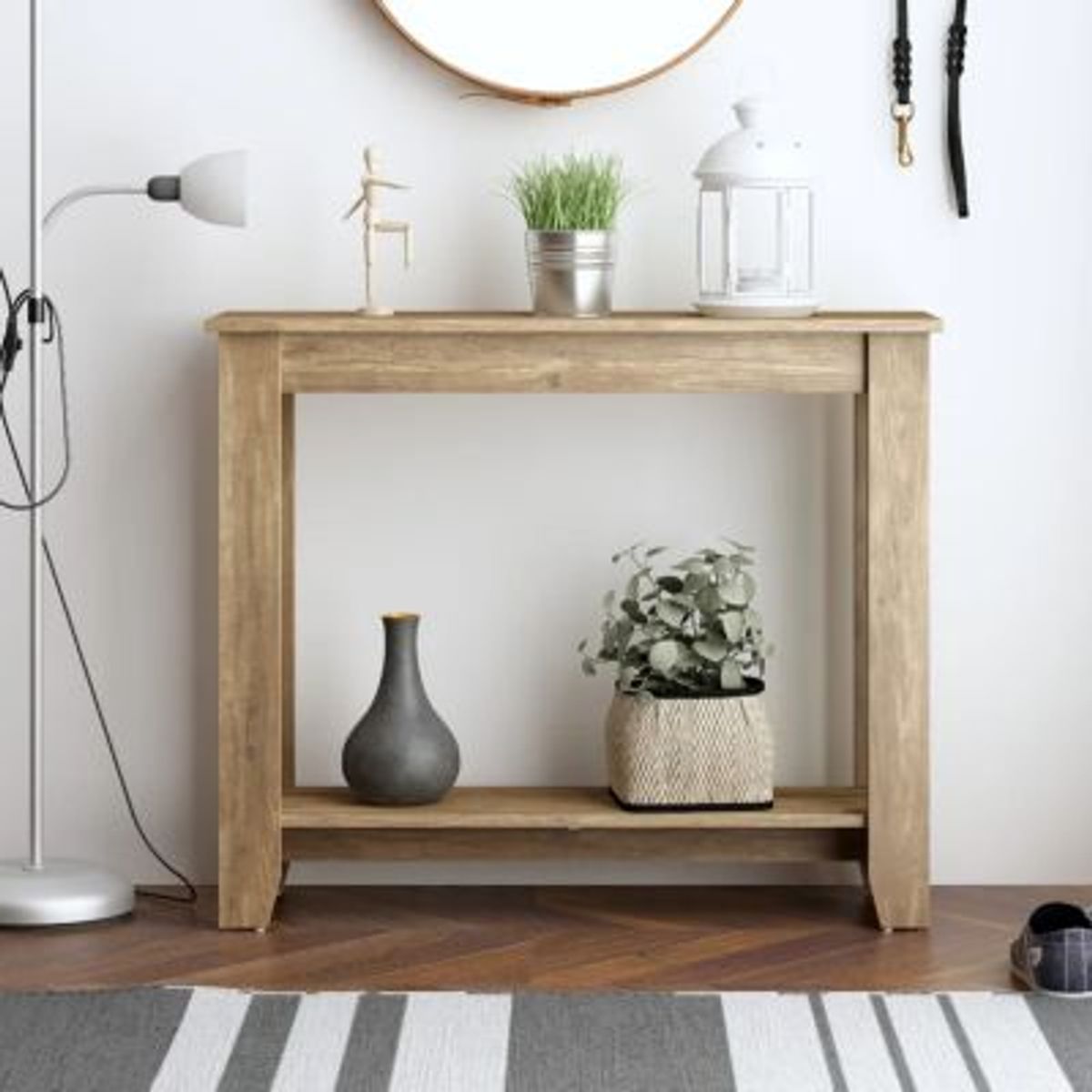 GENERICO - Mesa Consola Moderna Chaplin Marrón Claro R&R MUEBLES