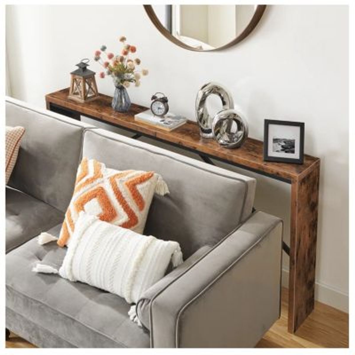 GENERICO - Mesa Consola Moderna Allison Marrón R&R MUEBLES