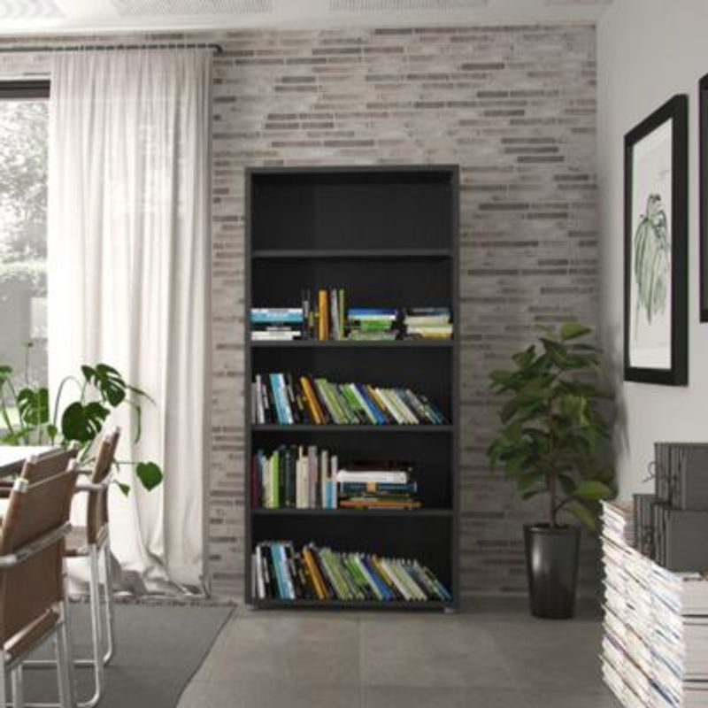 GENERICO - Estante Moderno Asai Negro R&R MUEBLES
