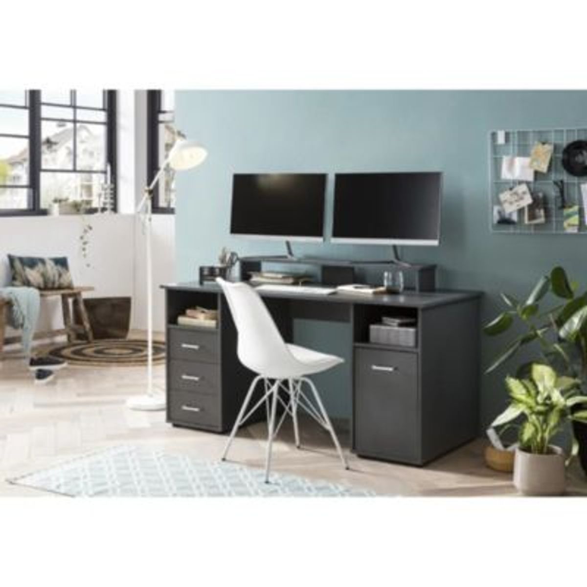 GENERICO - Escritorio Moderno Haruhime Negro R&R MUEBLES