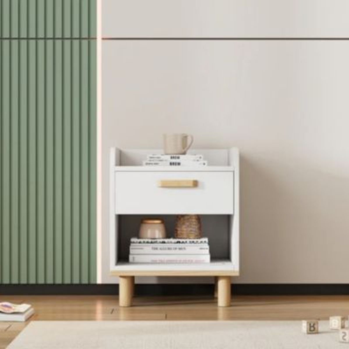 GENERICO - Velador Moderno Takamiya Blanco R&R MUEBLES