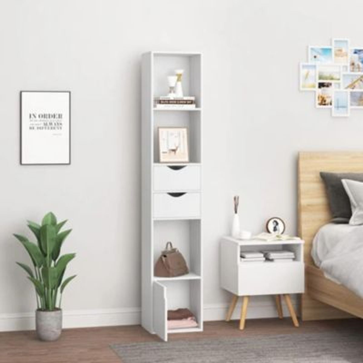 GENERICO - Estante Moderno Arona Blanco R&R MUEBLES