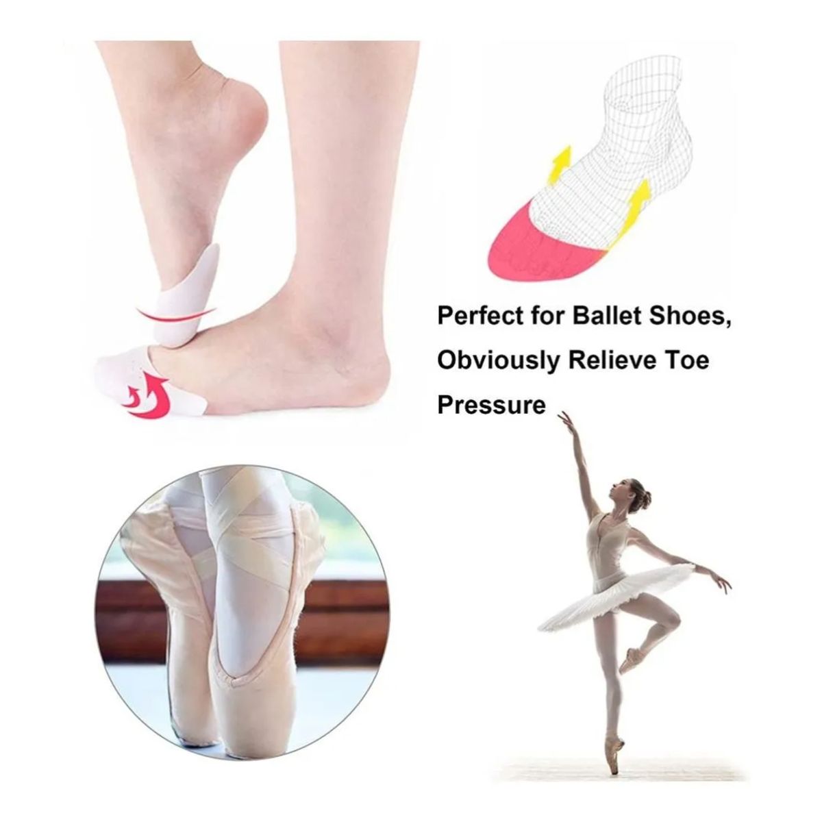 GENERICO - Almohadilla de Silicona para aliviar dolor de Dedos del pié 6615