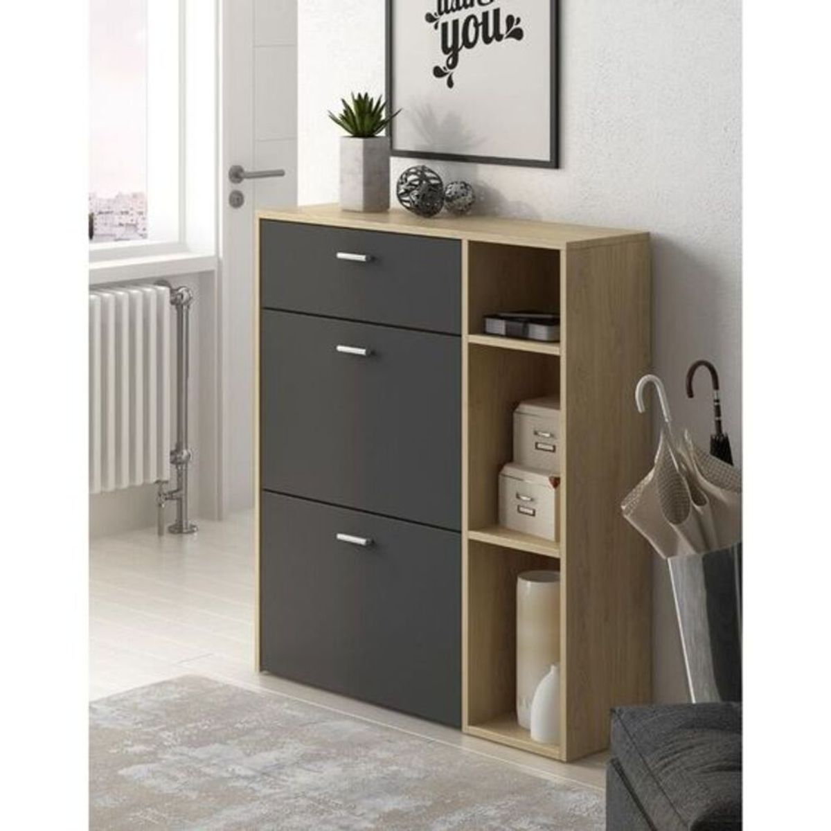 GENERICO - Zapatera Moderna Paola Duna con Estantes RR MUEBLES