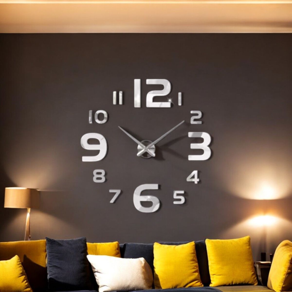 LITTLE BRU ACCESORIOS EXCLUSIVOS - Sticker Reloj de Pared Plateado
