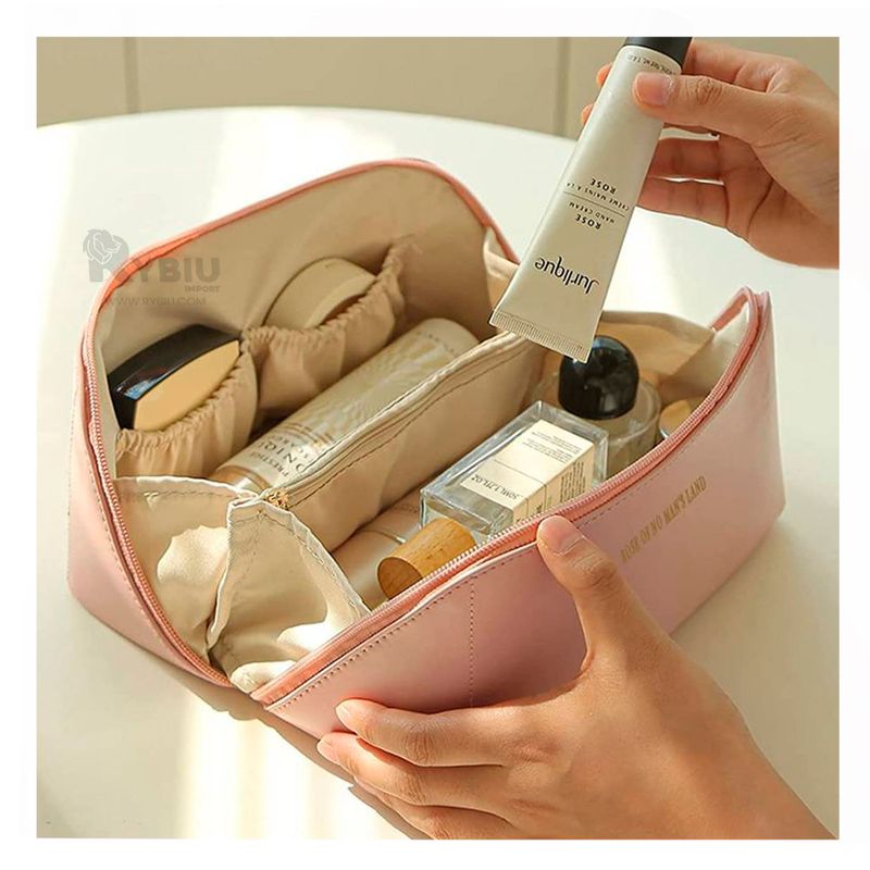 RYBIU IMPORT - Neceser Portatil para Maquillaje Rosado Y+Regalo Agendita