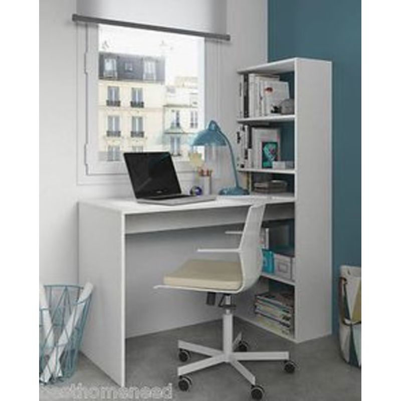 GENERICO - Escritorio Moderno Rosmery con Estantes Blanco R&R MUEBLES