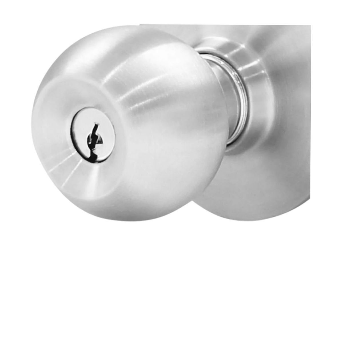 GENERICO - Cerradura Pomo Dormitorio Acero Inoxidable SCOLTA