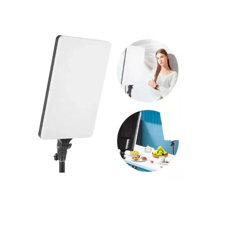 GENERICO - Luz de Relleno Plana LED para Fotografía Profesional + Trípode 2.10 cm