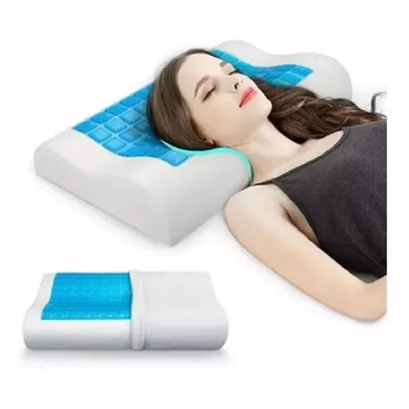 GENERICO - Par de Almohadas de espuma viscoelástica de Gel con funda.