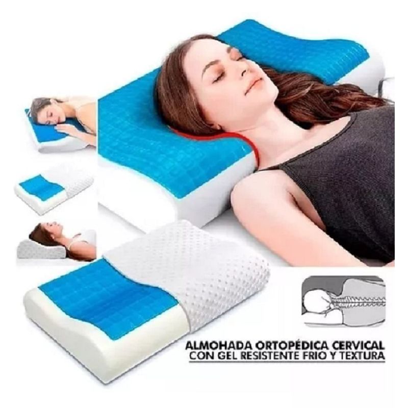 Memory Foam Almohadas De Microfibra De Gel Par De Almohadas De