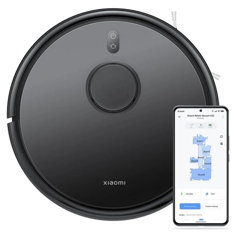 XIAOMI - Robot Aspirador Xiaomi Vacum S20 POTENTE SUCCIÓN WIFI- BLACK