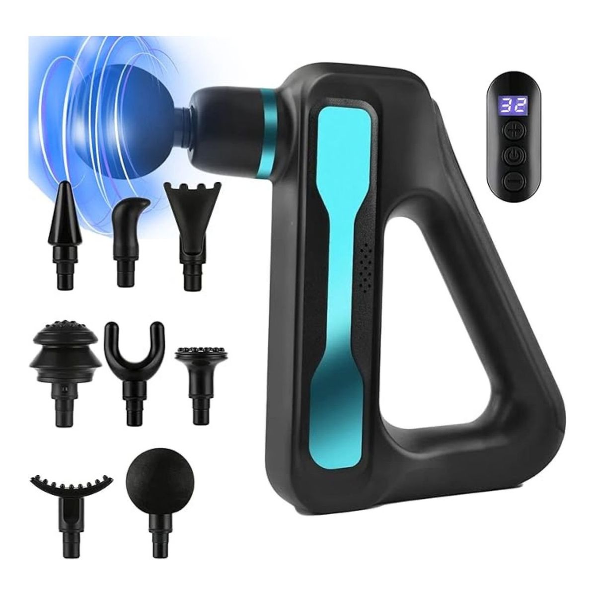 GENERICO - Masajeador Muscular de Percusión 32 Velocidades, Recargable