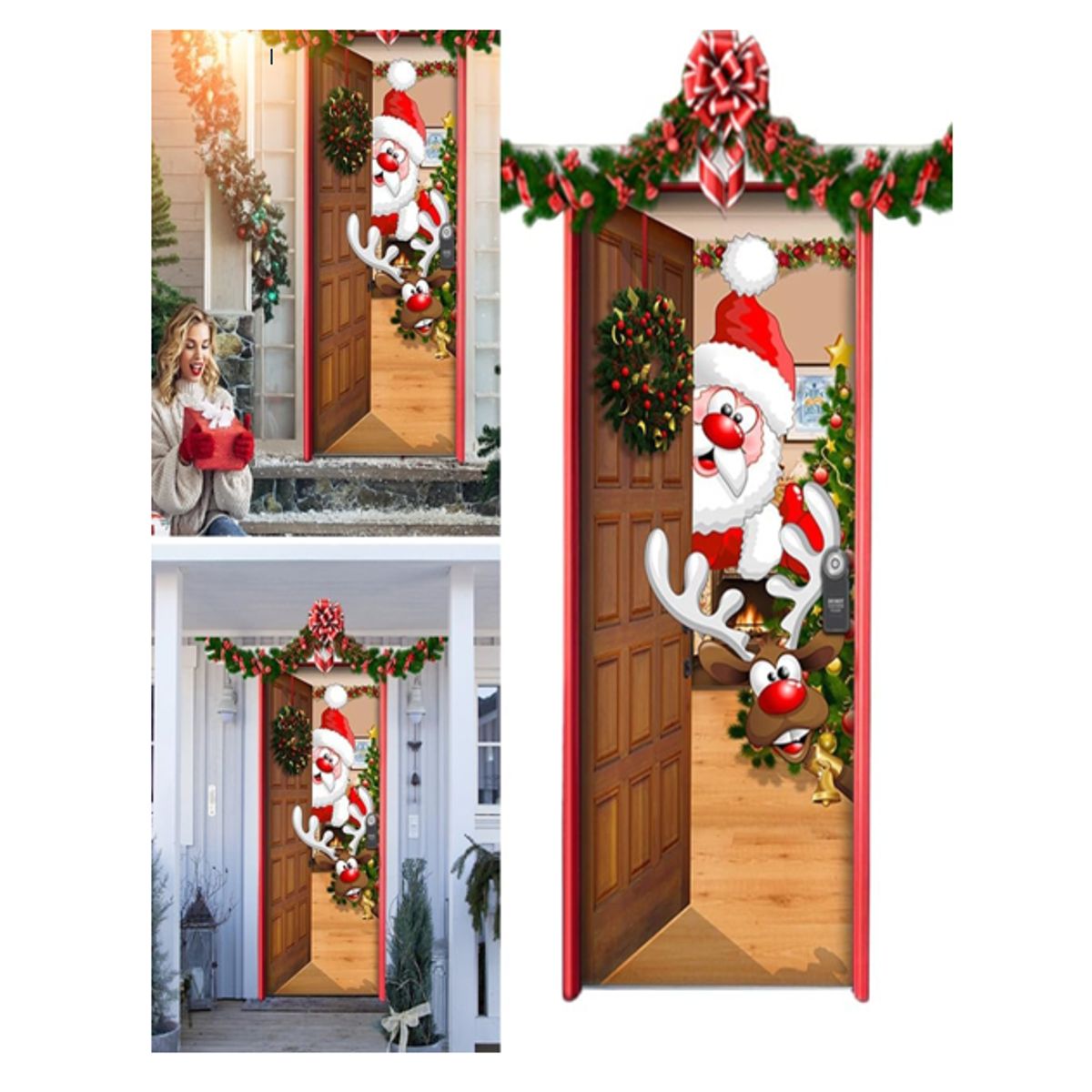 GENERICO - Funda Para Puerta tendencia navidad