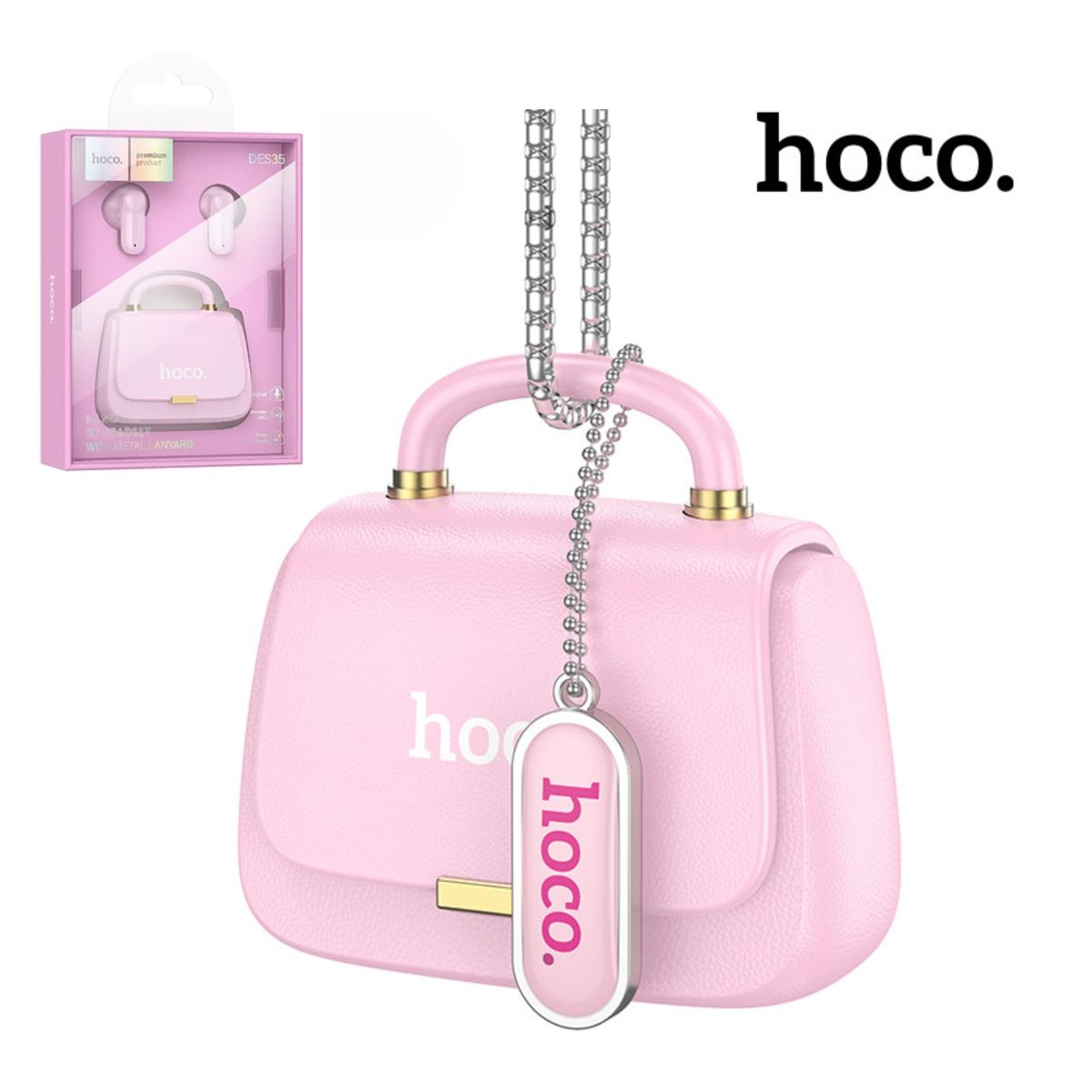 HOCO - HOCO - Audífonos Inalámbricos Bluetooth DES35 - Color Rosado