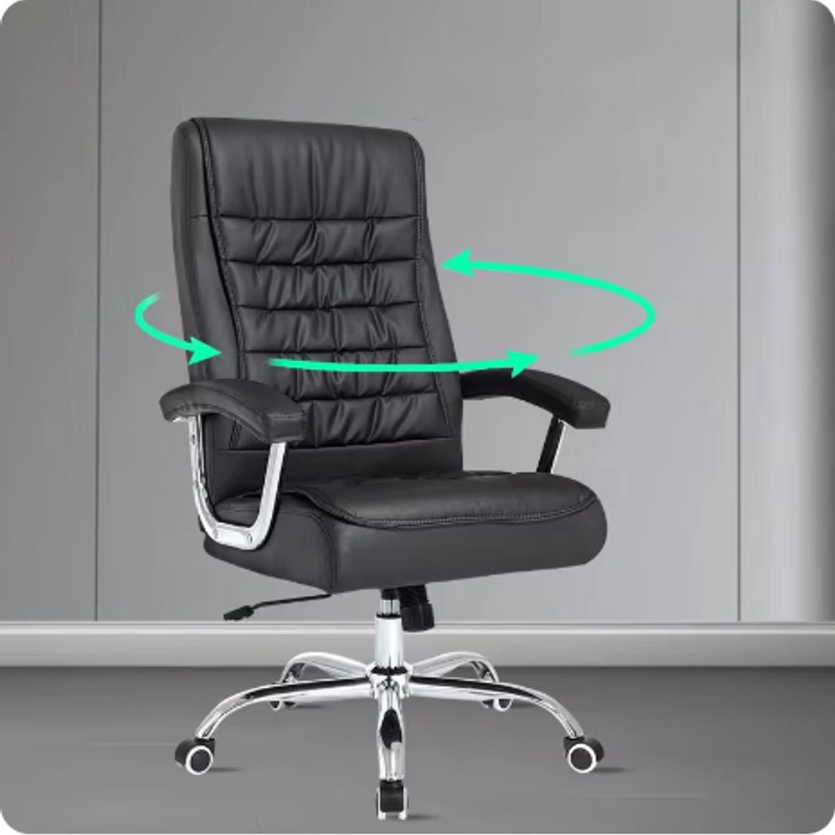 OFIDEAS - Silla de Oficina Giratoria Presidente Shinny I Color Negro Ofideas