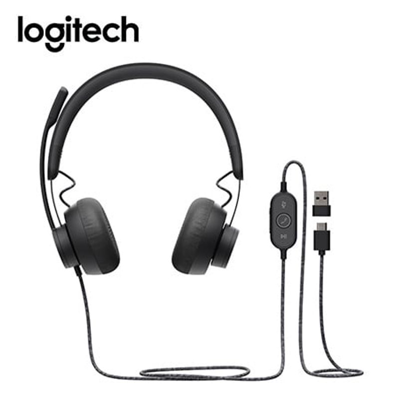 LOGITECH - AUDIFONO CON MICROFONO LOGITECH B2B ZONE WIRED - UC VERSION BLACK