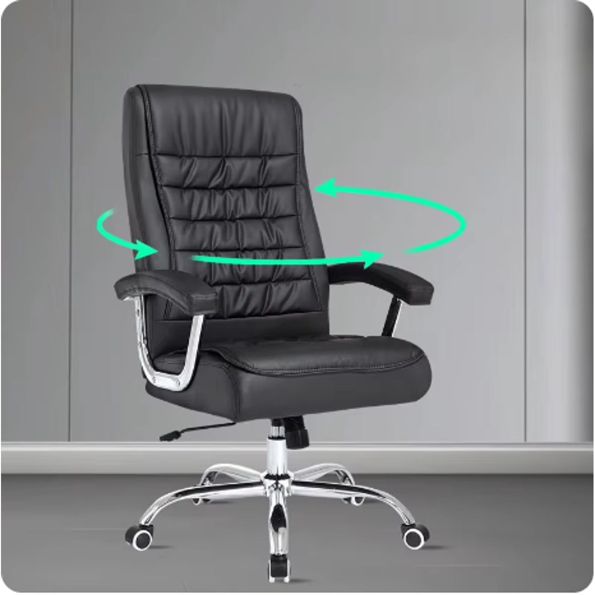 OFIDEAS - Silla de Oficina Giratoria Presidente Shinny II Color Negro Ofideas