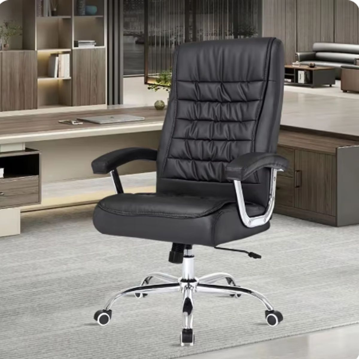 OFIDEAS - Silla de Oficina Giratoria Presidente Shinny I Color Negro Ofideas