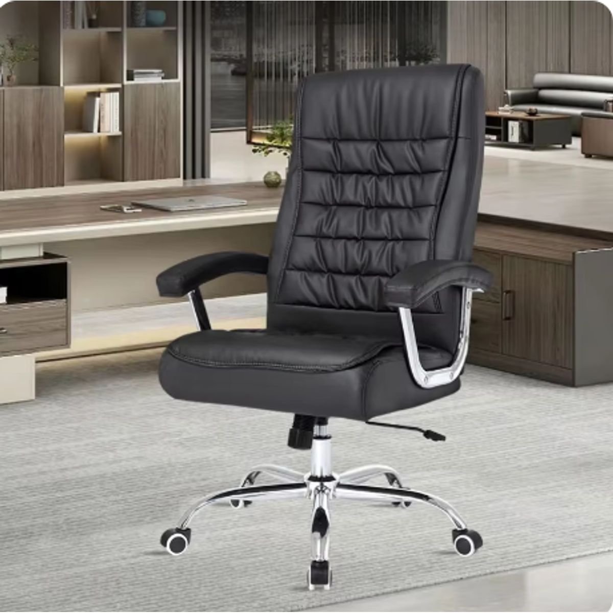 OFIDEAS - Silla de Oficina Giratoria Presidente Shinny I Color Negro Ofideas