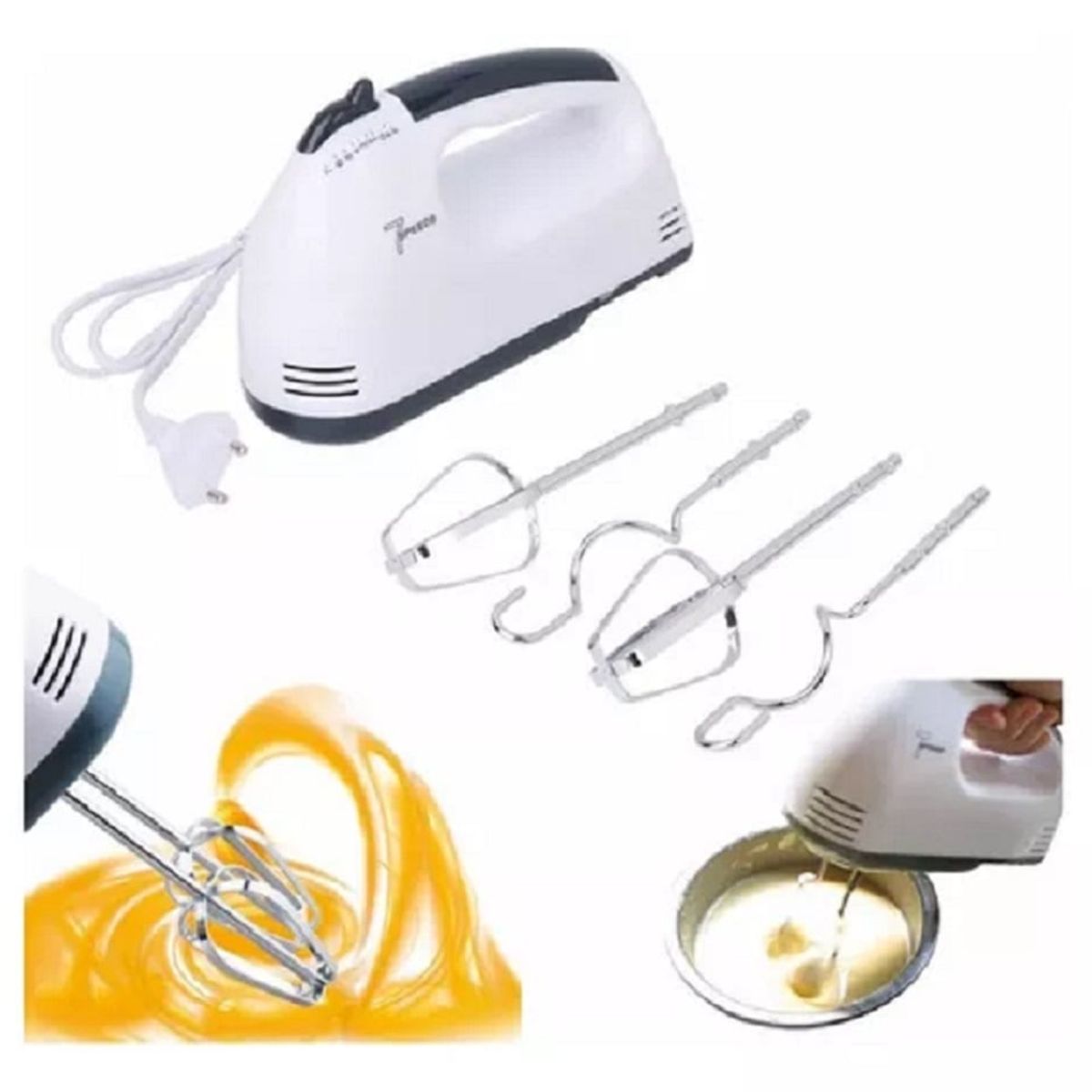 GENERICO - Batidora de mano eléctrica, batidora eléctrica de 7 velocidades