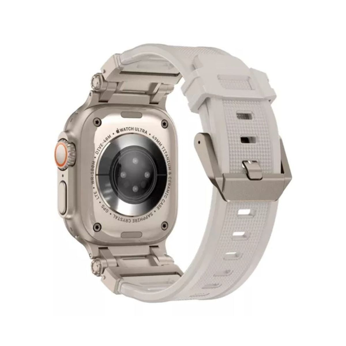 GENERICO - Correa Para Applewatch Y Watch Rugged 42-44-45-49mm Blanco