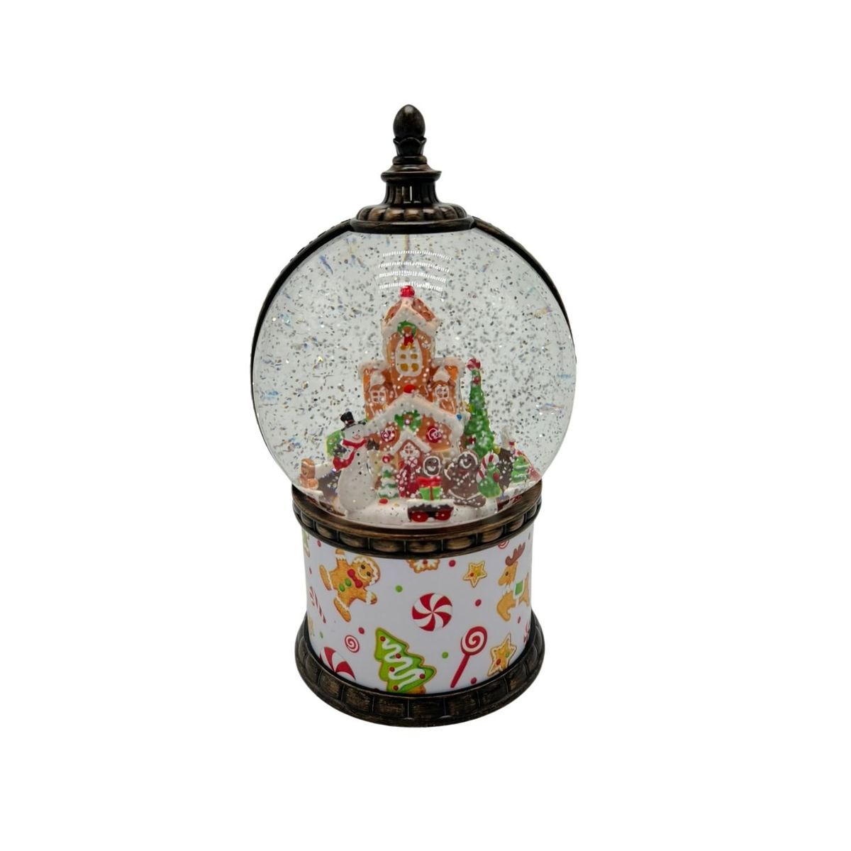 FLORIPA - Globo con Casa de Gengibre y Muñeco de Nieve La111 Floripastore