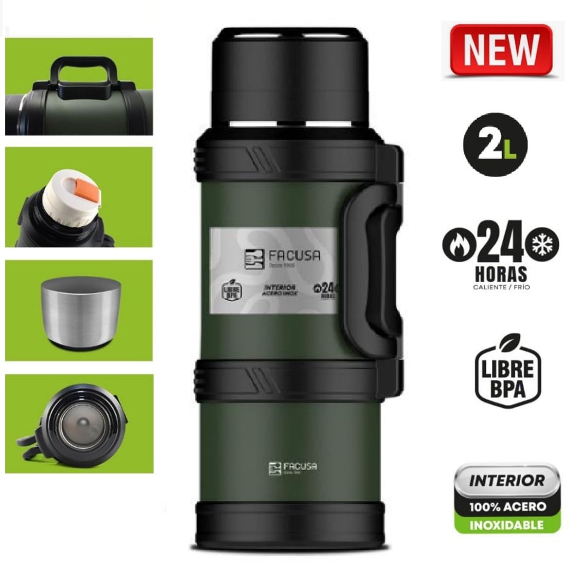 FACUSA - Termo Acero Inoxidable Explorer 2 litros Facusa