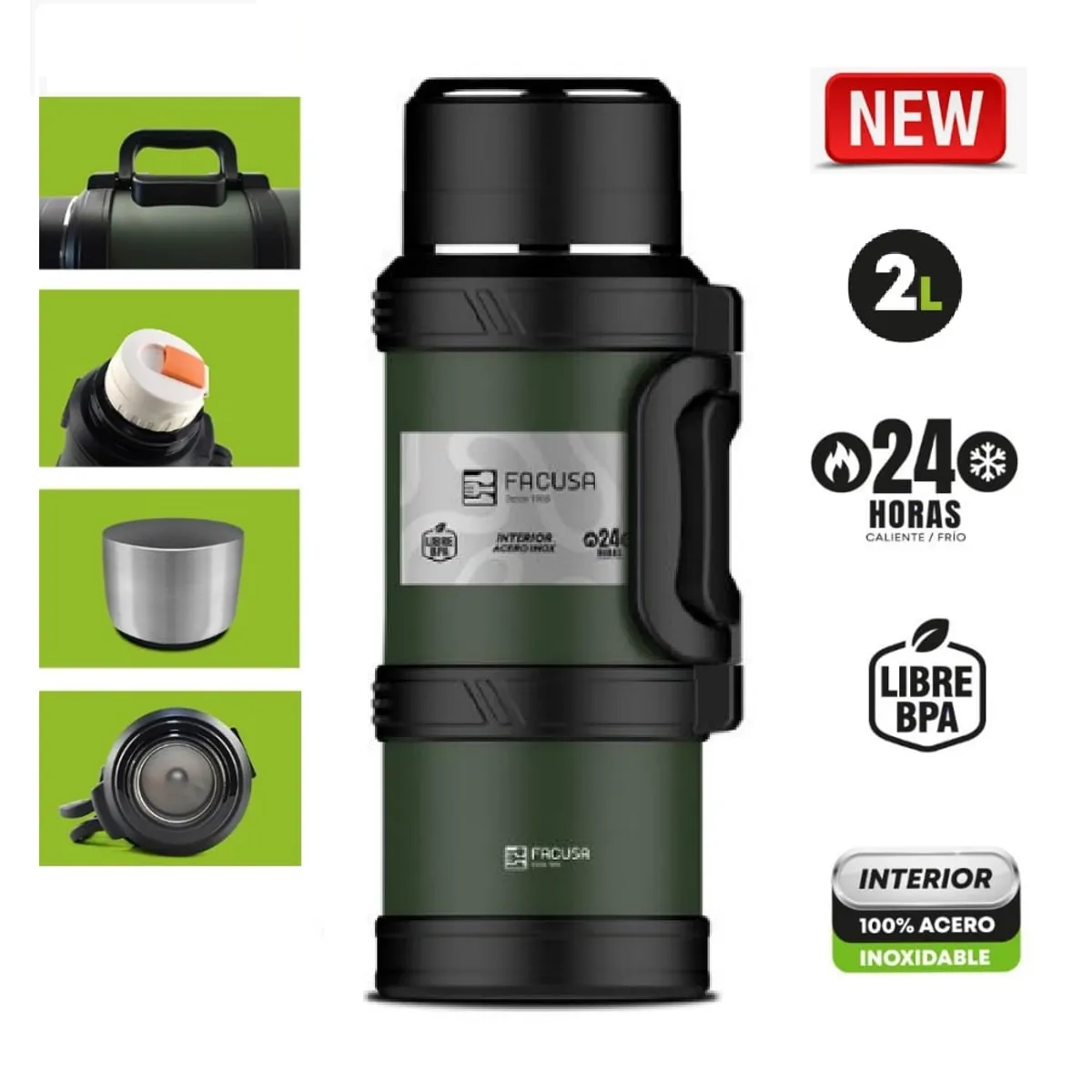 FACUSA - Termo Acero Inoxidable Explorer 2 litros Facusa