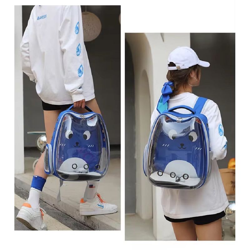 GENERICO - Mochilas para Mascotas para Perros y Gatos Color Azul