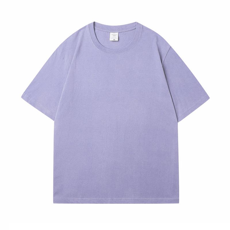 BLWOENS - Camiseta de manga corta de verano para hombres y mujeres - Violeta
