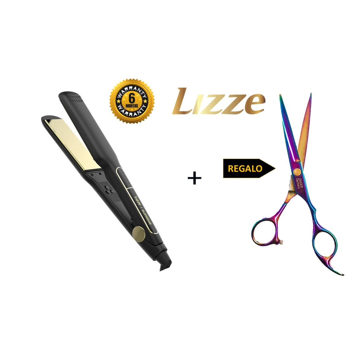 LIZZE - LIZZE PACK PLANCHA SUPREME + REGALO TIJERA TORNASOL FILO DULCE 6´