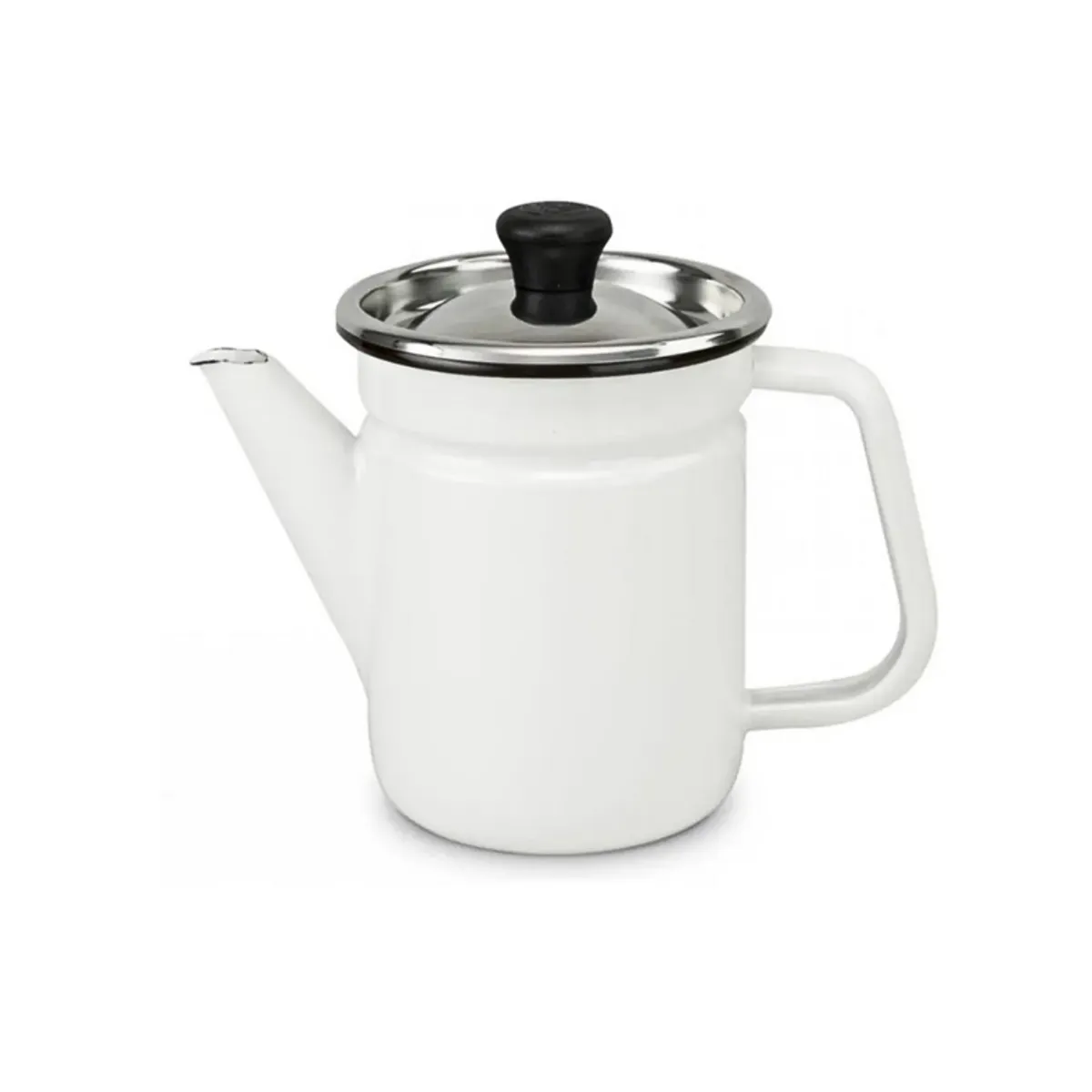 RECORD - Cafetera Acero Vitrificado Baja clásico blanco