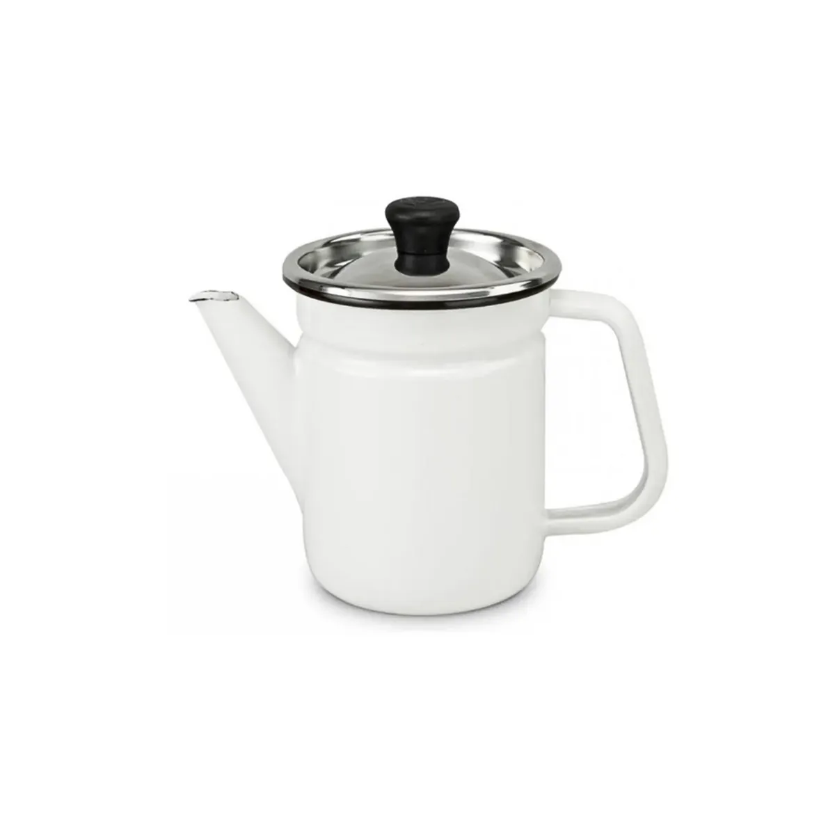 RECORD - Cafetera Acero Vitrificado Baja clásico blanco