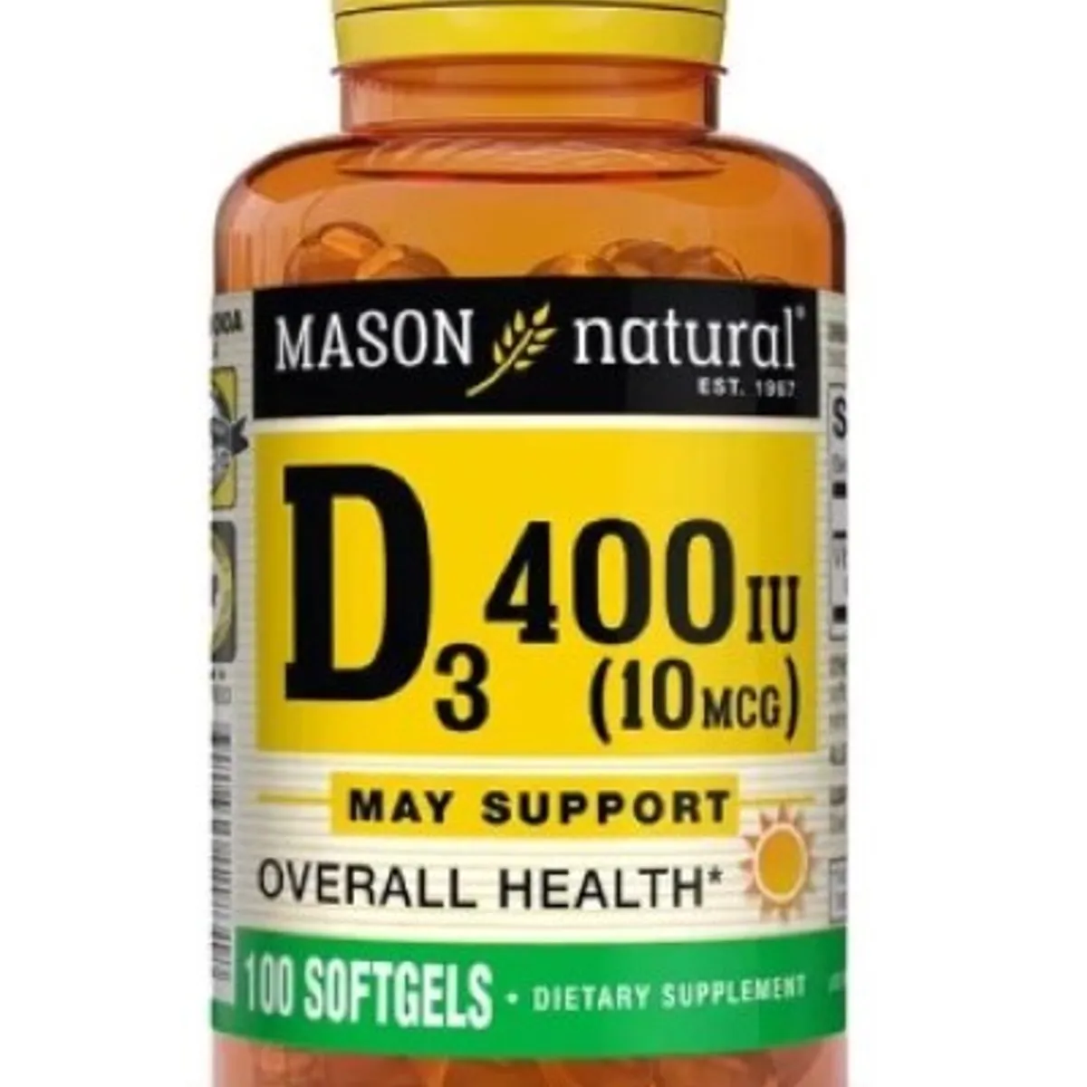 MASON NATURAL - VITAMINA D3 400 IU (10 MCG)(100 SOFTG)