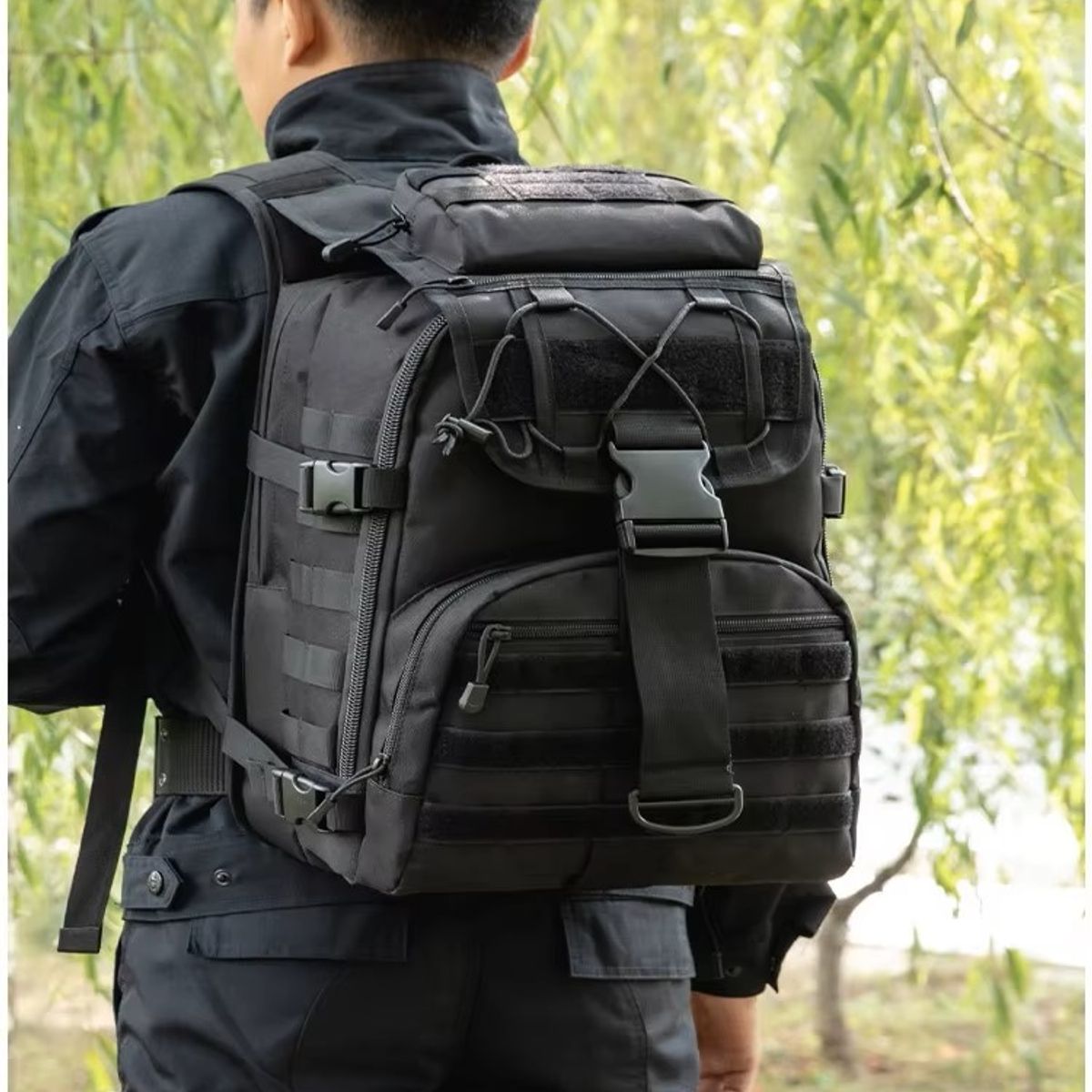 GENERICO - Makeway - Mochila Multi Bolsillo - Khaki