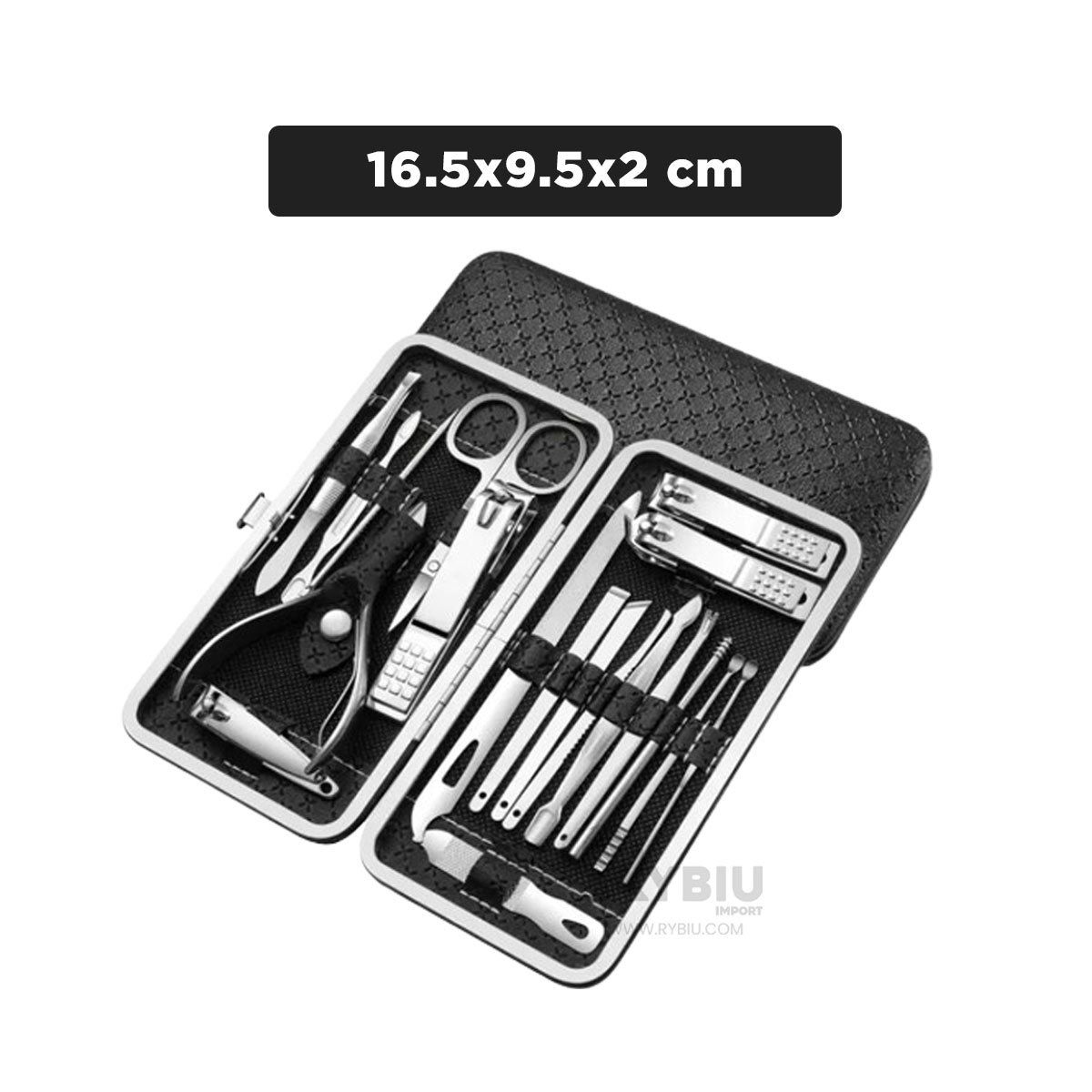 RYBIU IMPORT - Pack Util para Uñas Color Negro Y+Regalo Ligas para Peinar