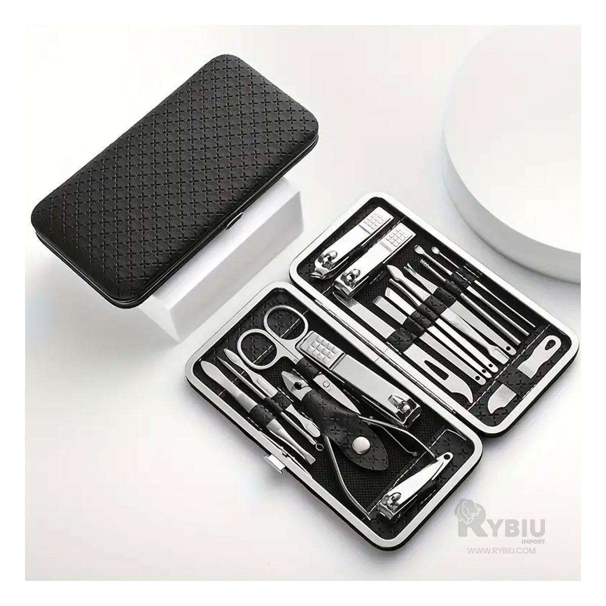 RYBIU IMPORT - Set de Tratamiento de Uñas de Color Negro Y+Regalo Stickers