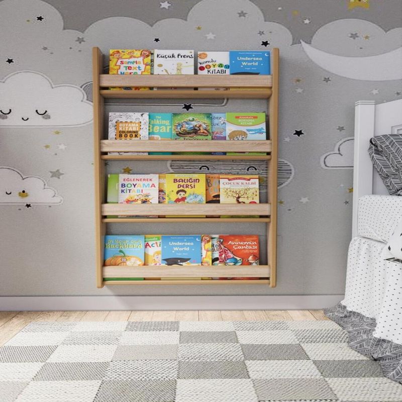TU MESITA - Librero Infantil TU MESITA Flotante Leo color Duna 4 niveles