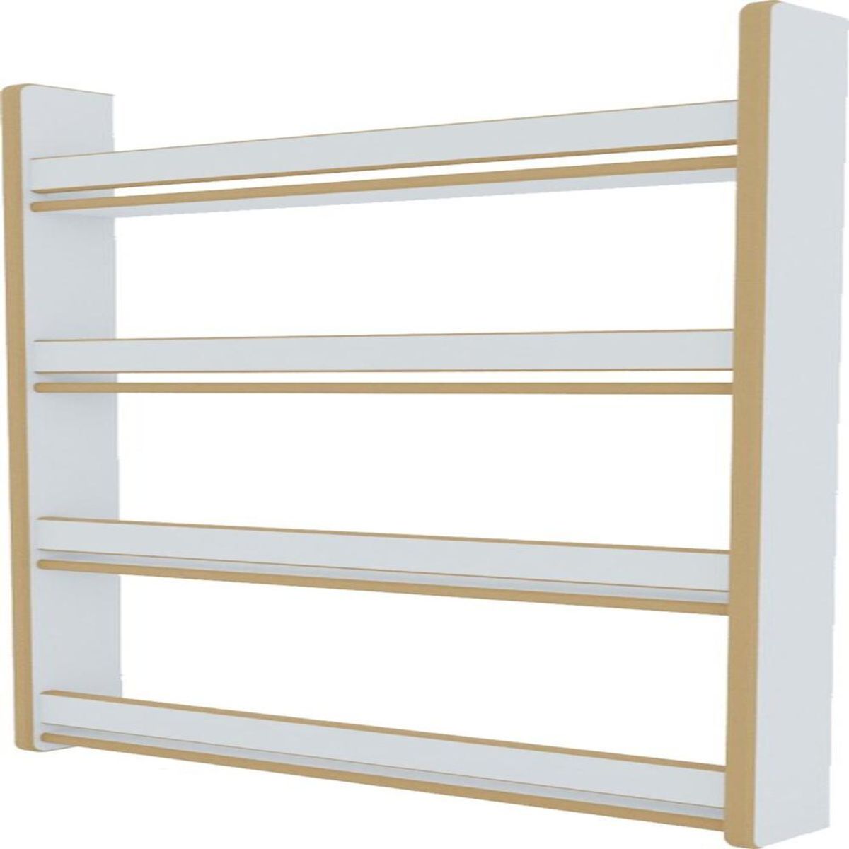 TU MESITA - Librero Infantil TU MESITA Flotante Leo color Blanco 4 niveles